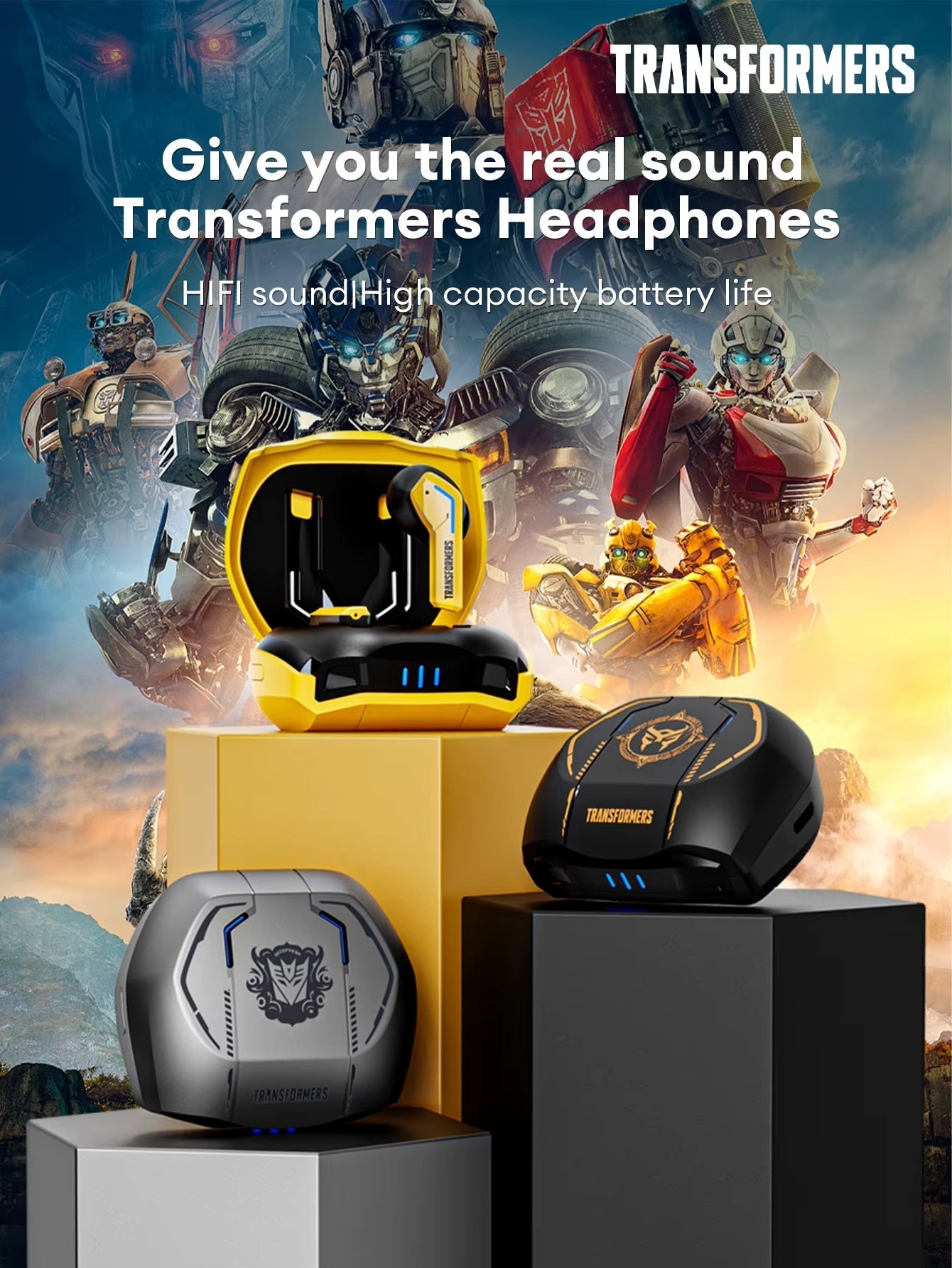 AUDIFONOS INALAMBRICOS TRANSFORMERS