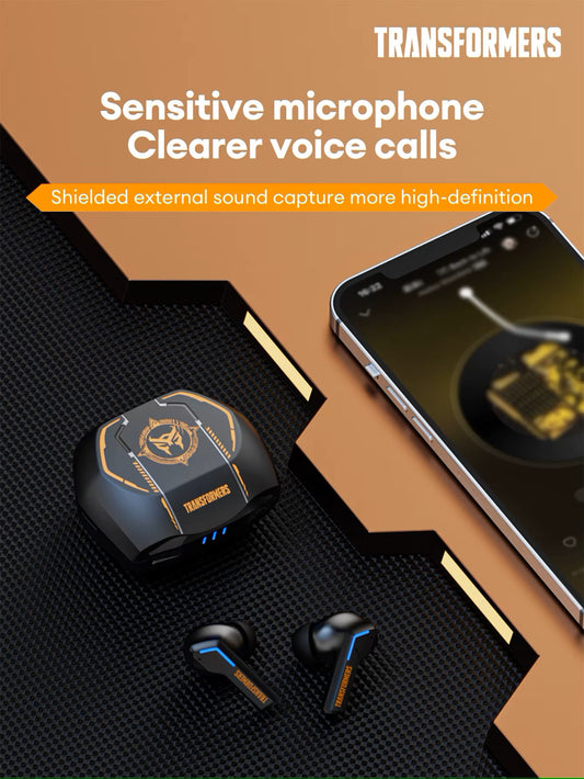 Audífonos Transformers Decepticons TF-T06 Black 🎧 | Bluetooth 5.3 | Modo Dual | Sonido HIFI | Cancelación de Ruido | Conexión Estable